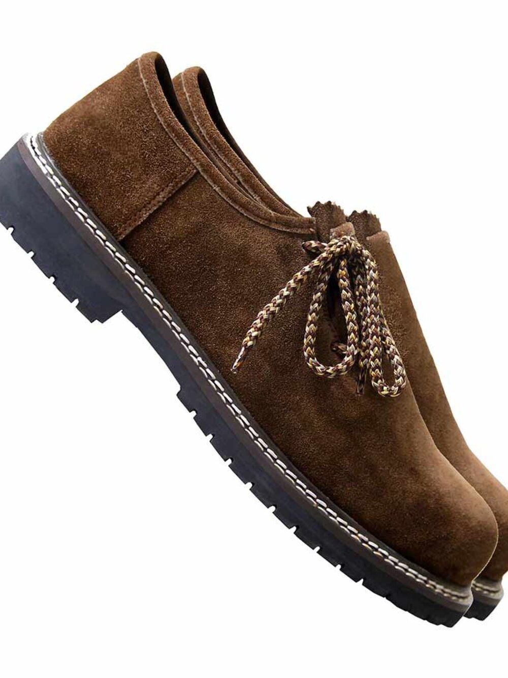 Men’s Bavarian Festival Shoes Dark Brown Suede Lederhosen Style
